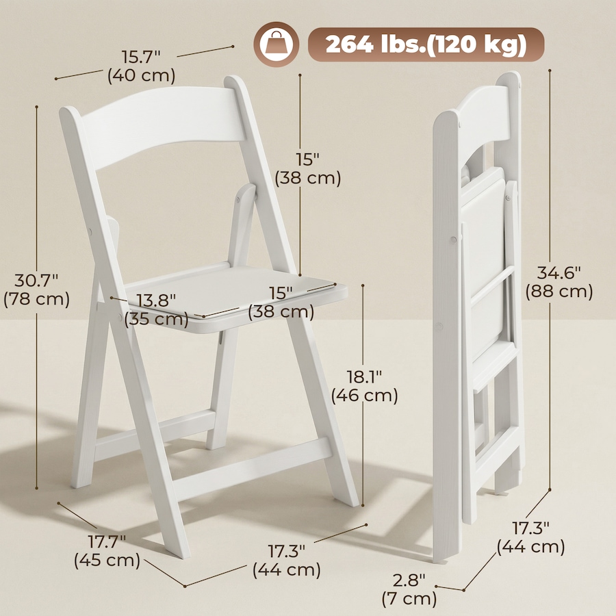 Image 982948_ALTMORE11.jpg, Product 982-948 / Price $159.99 - $164.99, HOMCOM 4 Pack Folding Chairs, Foldable Resin Chair with Padded Seat from HOMCOM on TSC.ca's Home & Garden department