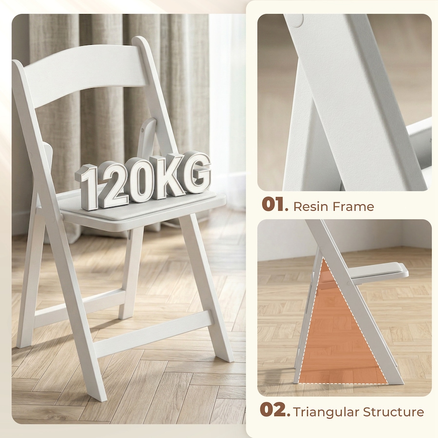 Image 982948_ALTMORE12.jpg, Product 982-948 / Price $159.99 - $164.99, HOMCOM 4 Pack Folding Chairs, Foldable Resin Chair with Padded Seat from HOMCOM on TSC.ca's Home & Garden department