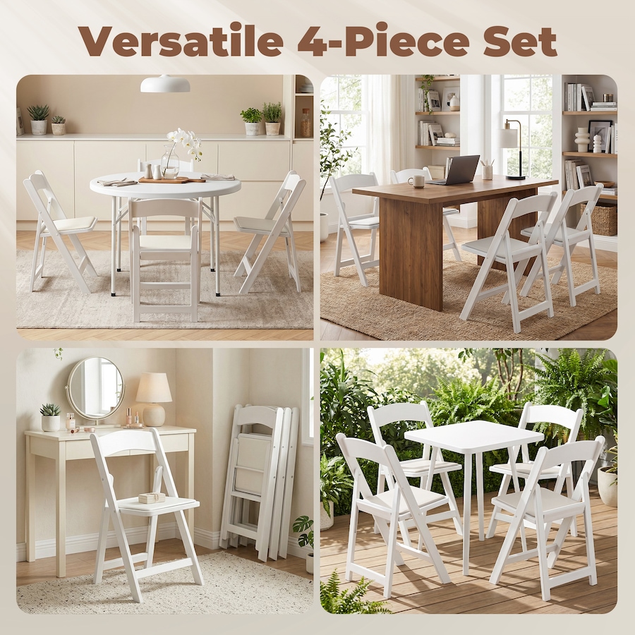 Image 982948_ALTMORE15.jpg, Product 982-948 / Price $159.99 - $164.99, HOMCOM 4 Pack Folding Chairs, Foldable Resin Chair with Padded Seat from HOMCOM on TSC.ca's Home & Garden department