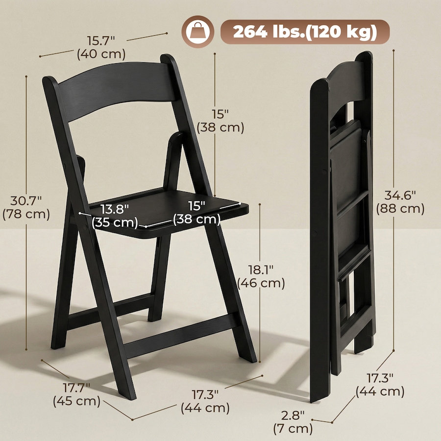 Image 982948_ALTMORE2.jpg, Product 982-948 / Price $159.99 - $164.99, HOMCOM 4 Pack Folding Chairs, Foldable Resin Chair with Padded Seat from HOMCOM on TSC.ca's Home & Garden department