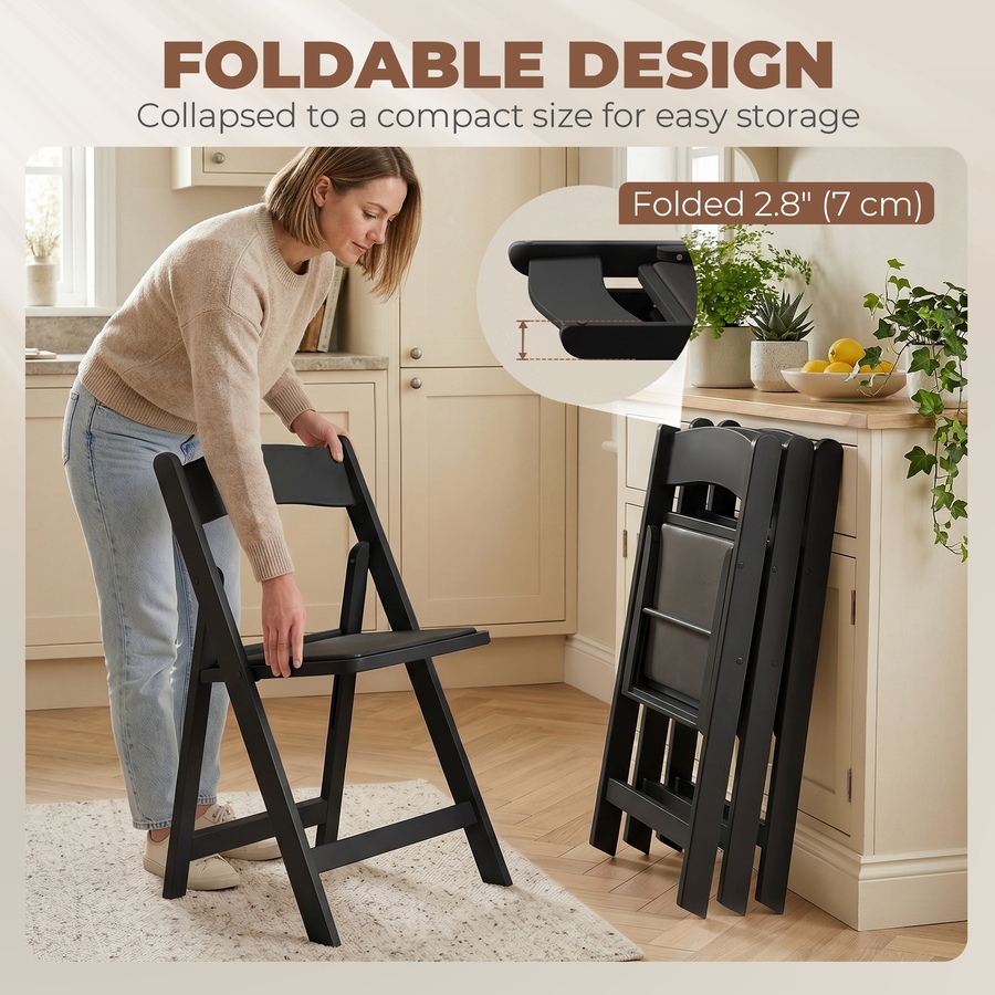 Image 982948_ALTMORE5.jpg, Product 982-948 / Price $159.99 - $164.99, HOMCOM 4 Pack Folding Chairs, Foldable Resin Chair with Padded Seat from HOMCOM on TSC.ca's Home & Garden department