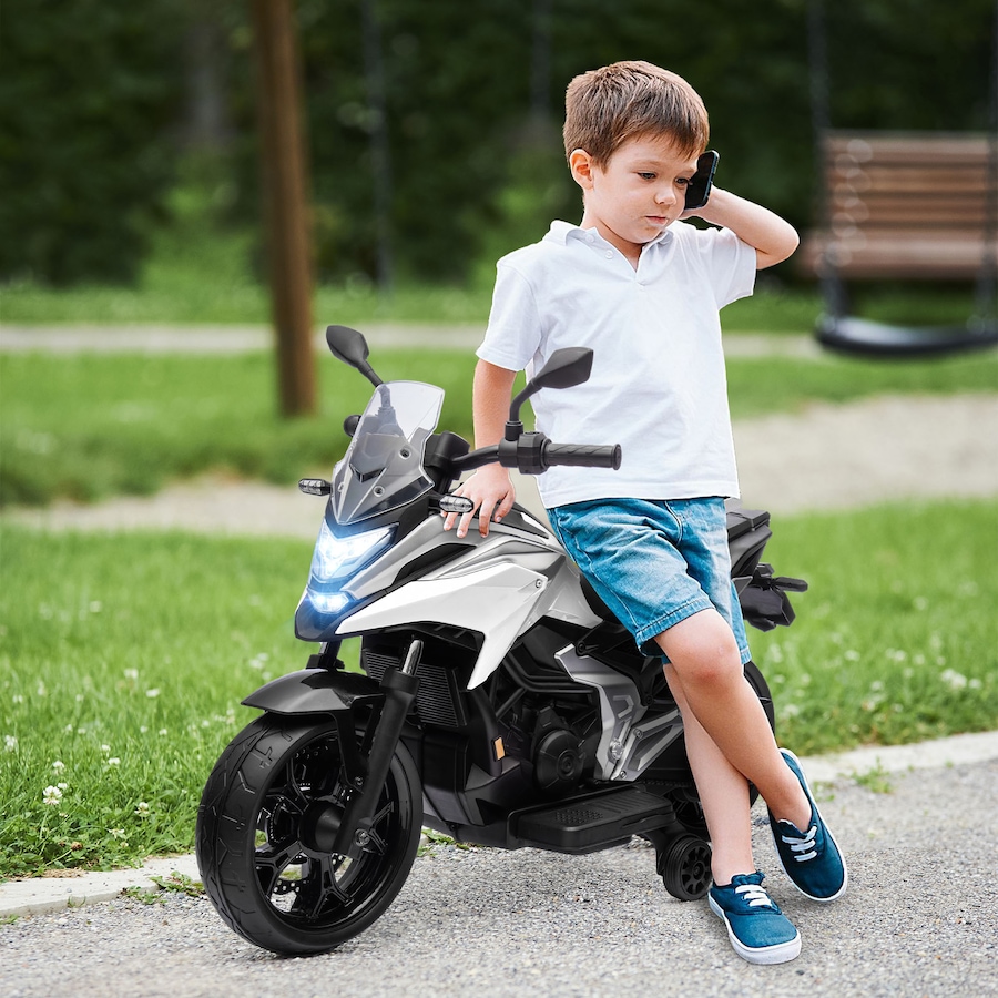 Image 982953_ALTMORE1.jpg, Product 982-953 / Price $217.99, Qaba Honda Licensed 12V Electric Motorcycle with Headlights Music, White from Qaba on TSC.ca's Toys & Hobbies department