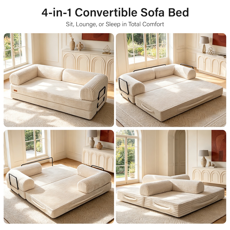 Image 982958_ALTMORE1.jpg, Product 982-958 / Price $629.99, IMHome Convertible Sofa Bed (Cream) for Living Room, Guest Room, Apartment from IMGadgets on TSC.ca's Home & Garden department