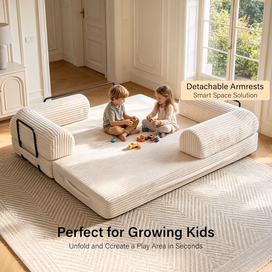 Image 982958_ALTMORE3.jpg, Product 982-958 / Price $629.99, IMHome Convertible Sofa Bed (Cream) for Living Room, Guest Room, Apartment from IMGadgets on TSC.ca's Home & Garden department