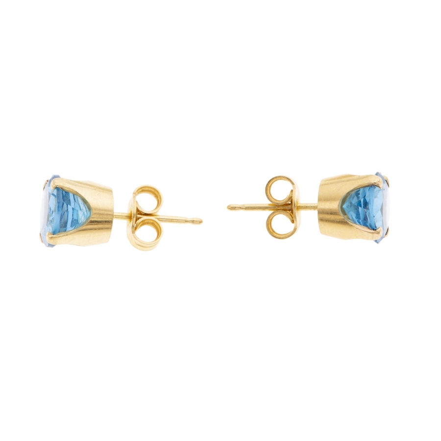 Image 982987.jpg, Product 982-987 / Price $595.00, 14K Yellow Gold 2.9ctw Blue Topaz Stud Earrings from Estate Jewel Finds on TSC.ca's Jewellery department