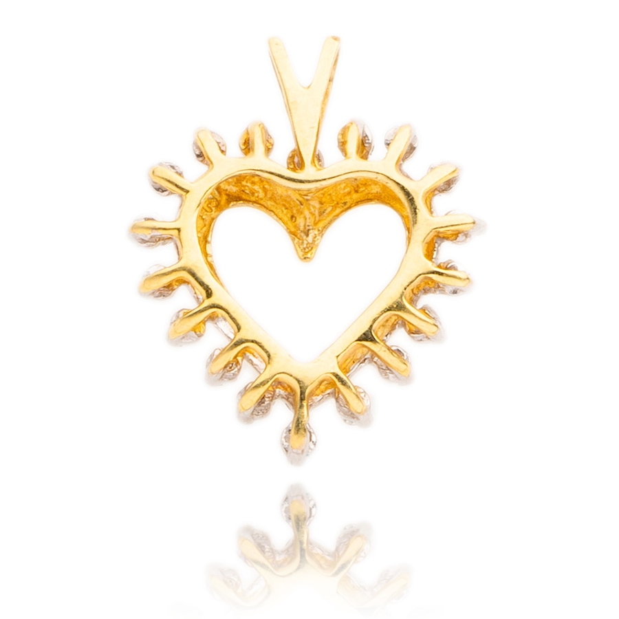 Image 982989_ALTMORE1.jpg, Product 982-989 / Price $425.00, 10K Yellow Gold Diamond Heart Pendant from Estate Jewel Finds on TSC.ca's Jewellery department