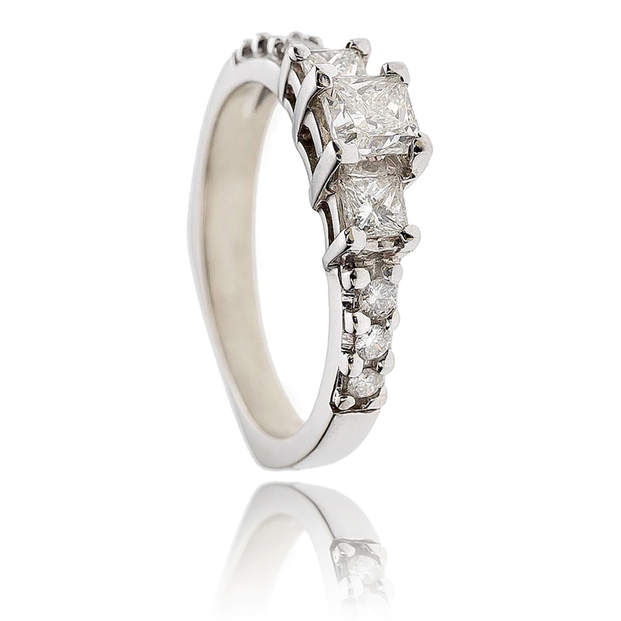 Image 983004_ALTMORE1.jpg, Product 983-004 / Price $1,795.00, 14K White Gold Princess Cut Diamond Engagement Ring 0.77ctw from Estate Jewel Finds on TSC.ca's Jewellery department