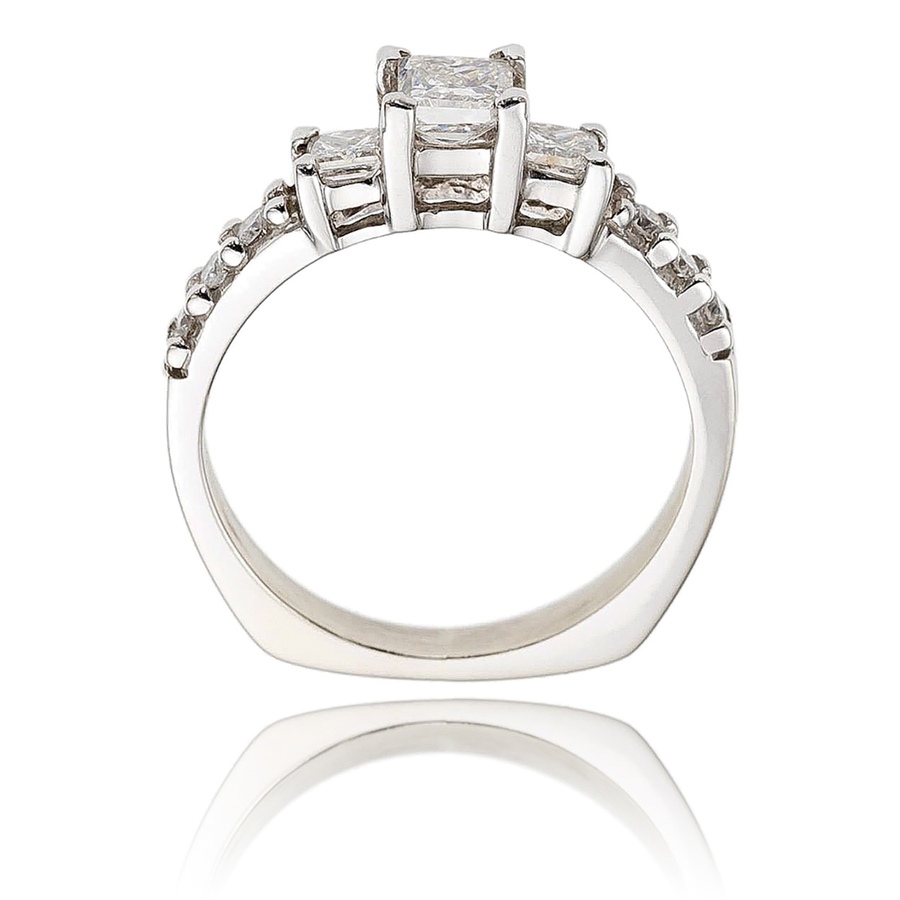 Image 983004_ALTMORE2.jpg, Product 983-004 / Price $1,795.00, 14K White Gold Princess Cut Diamond Engagement Ring 0.77ctw from Estate Jewel Finds on TSC.ca's Jewellery department