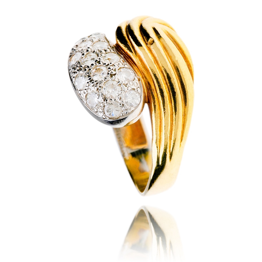 Image 983007.jpg, Product 983-007 / Price $3,495.00, 18K Yellow & White Gold Hand Assembled Diamond Cocktail Ring from Estate Jewel Finds on TSC.ca's Jewellery department