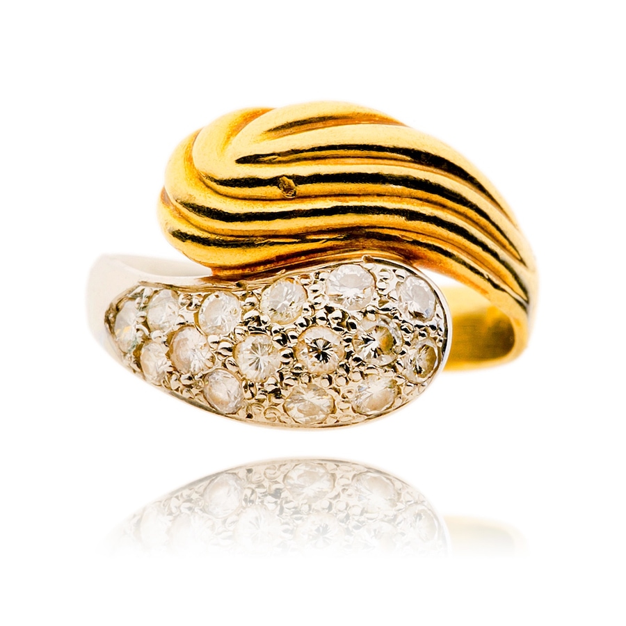 Image 983007_ALTMORE1.jpg, Product 983-007 / Price $3,495.00, 18K Yellow & White Gold Hand Assembled Diamond Cocktail Ring from Estate Jewel Finds on TSC.ca's Jewellery department