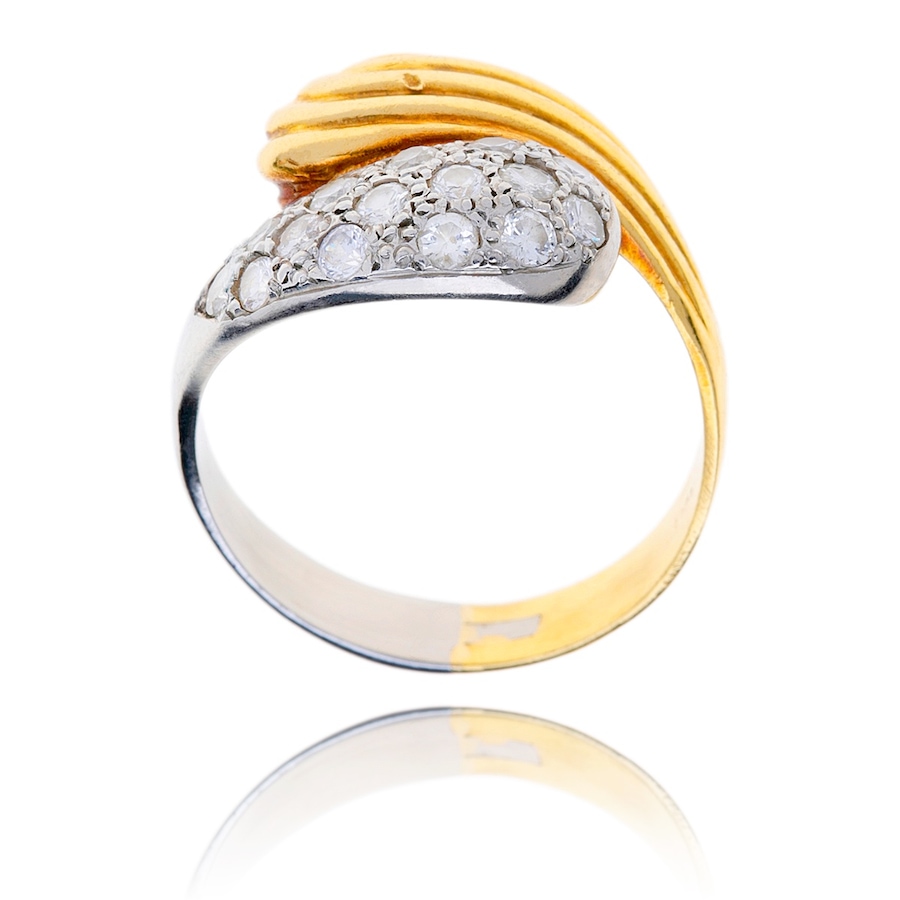 Image 983007_ALTMORE2.jpg, Product 983-007 / Price $3,495.00, 18K Yellow & White Gold Hand Assembled Diamond Cocktail Ring from Estate Jewel Finds on TSC.ca's Jewellery department