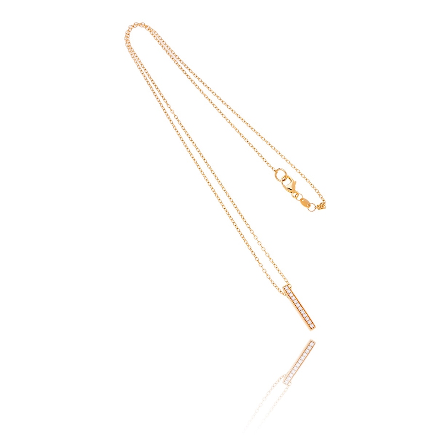 Image 983014_ALTMORE1.jpg, Product 983-014 / Price $995.00, 14K Yellow Gold Vertical Diamond Pendant With Chain from Estate Jewel Finds on TSC.ca's Jewellery department
