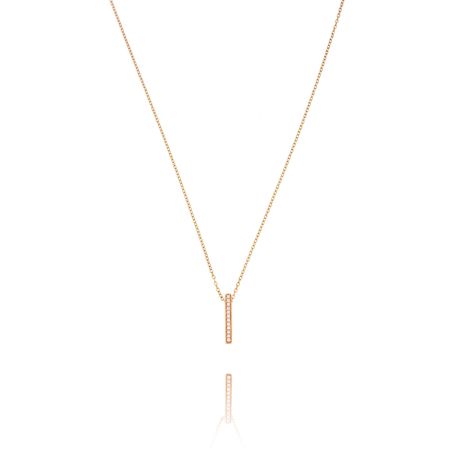 Image 983014_ALTMORE2.jpg, Product 983-014 / Price $995.00, 14K Yellow Gold Vertical Diamond Pendant With Chain from Estate Jewel Finds on TSC.ca's Jewellery department