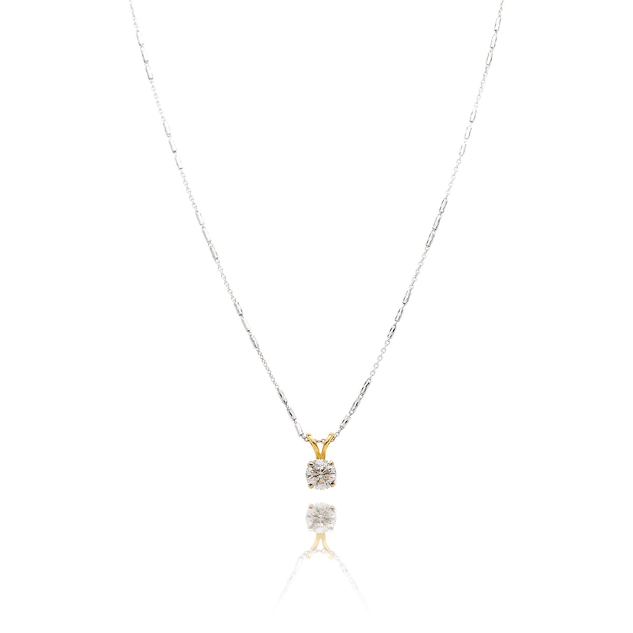 Image 983018_ALTMORE1.jpg, Product 983-018 / Price $1,495.00, 14K White Gold 4-Prong 0.52ct Diamond Solitaire Pendant With Chain from Estate Jewel Finds on TSC.ca's Jewellery department