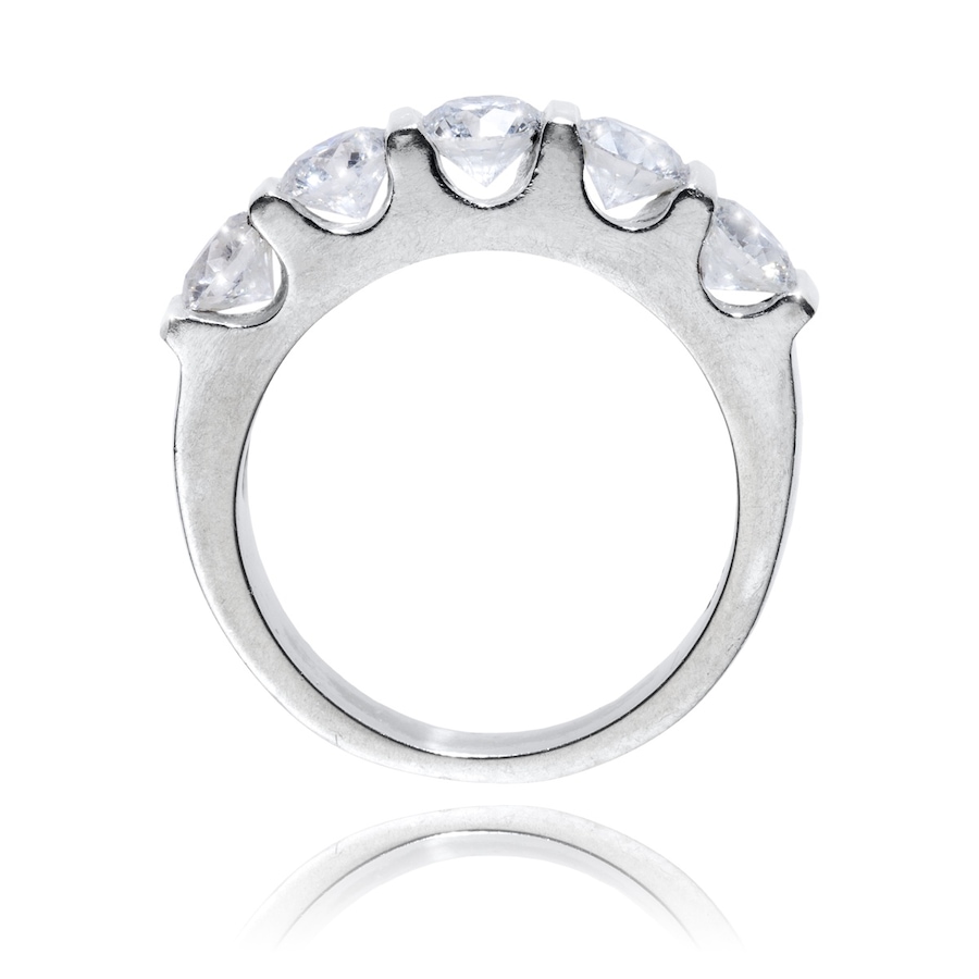 Image 983019_ALTMORE2.jpg, Product 983-019 / Price $4,495.00, 18K White Gold Channel-Set 5-Stone Acroos Diamond Ring 1.25ctw from Estate Jewel Finds on TSC.ca's Jewellery department