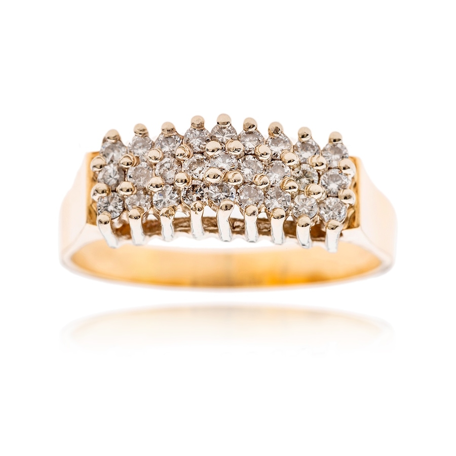 Image 983022.jpg, Product 983-022 / Price $1,895.00, 14K Yellow Gold Rhodium Enhanced Diamond Ring from Estate Jewel Finds on TSC.ca's Jewellery department