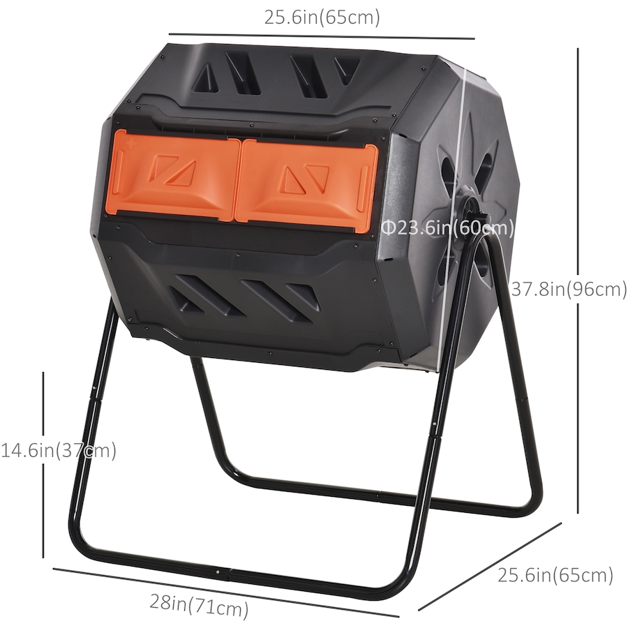 Image 983023_ALTMORE11.jpg, Product 983-023 / Price $94.99 - $99.99, Outsunny 43 Gallon (160L) Tumbling Compost Bin with Sliding Doors from Outsunny on TSC.ca's Home & Garden department