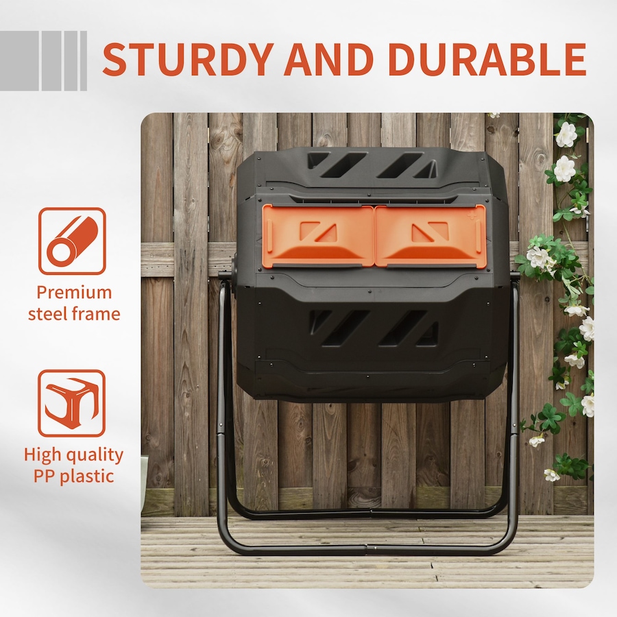 Image 983023_ALTMORE15.jpg, Product 983-023 / Price $94.99 - $99.99, Outsunny 43 Gallon (160L) Tumbling Compost Bin with Sliding Doors from Outsunny on TSC.ca's Home & Garden department