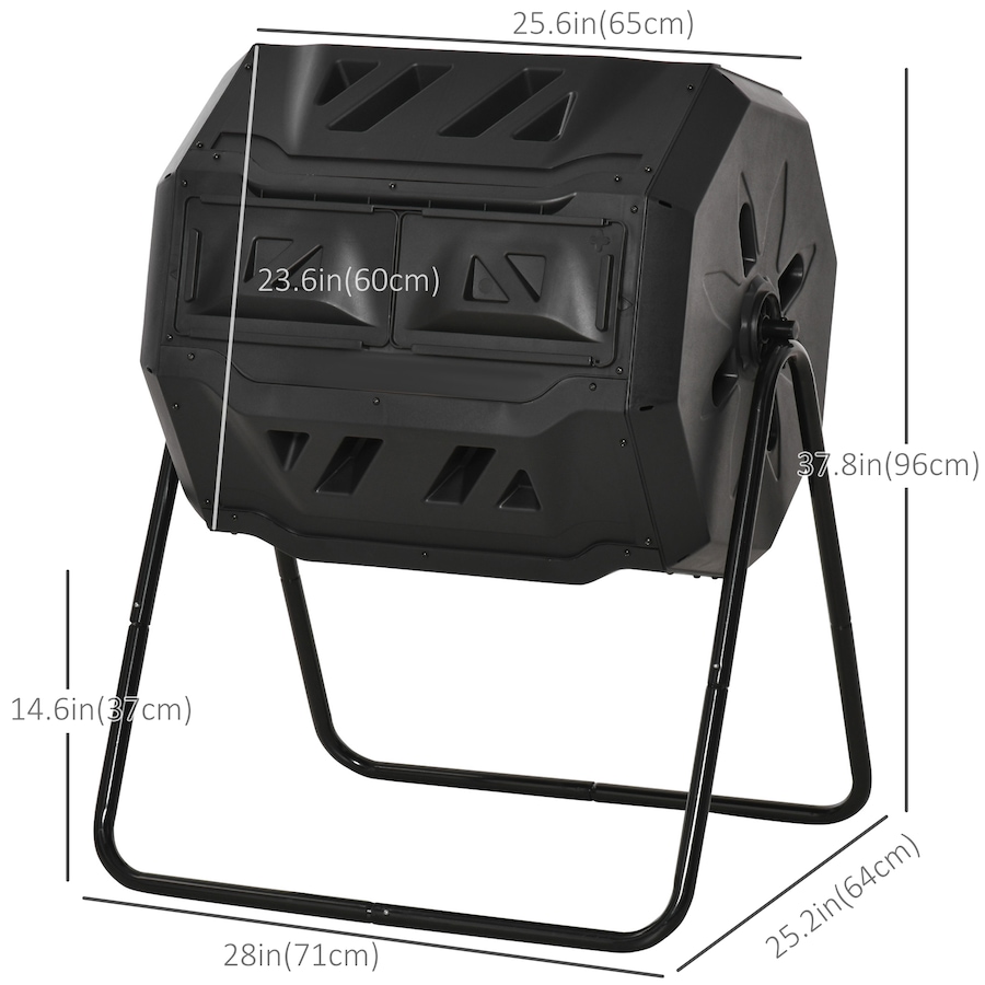 Image 983023_ALTMORE19.jpg, Product 983-023 / Price $94.99 - $99.99, Outsunny 43 Gallon (160L) Tumbling Compost Bin with Sliding Doors from Outsunny on TSC.ca's Home & Garden department