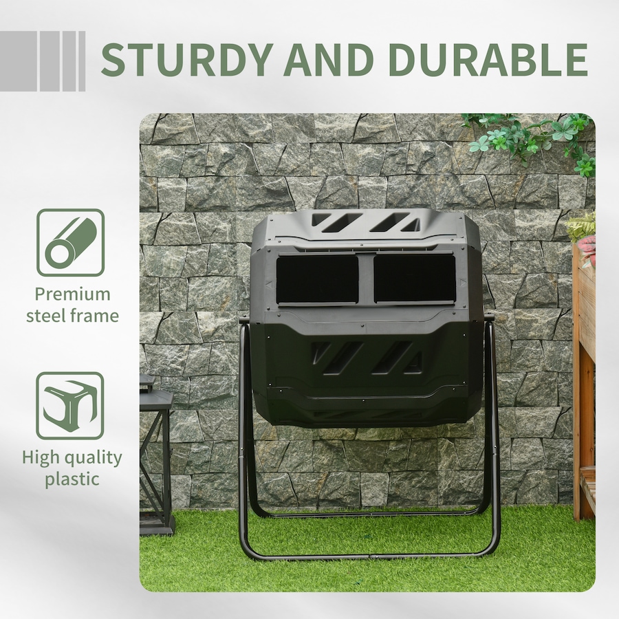 Image 983023_ALTMORE23.jpg, Product 983-023 / Price $94.99 - $99.99, Outsunny 43 Gallon (160L) Tumbling Compost Bin with Sliding Doors from Outsunny on TSC.ca's Home & Garden department
