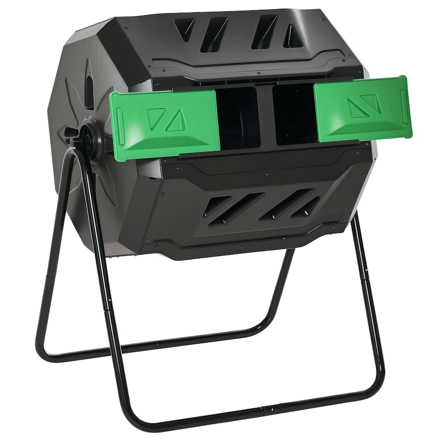 Image 983023_ST01.png, Product 983-023 / Price $94.99 - $99.99, Outsunny 43 Gallon (160L) Tumbling Compost Bin with Sliding Doors from Outsunny on TSC.ca's Home & Garden department