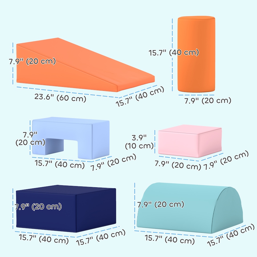 Image 983026_ALTMORE11.jpg, Product 983-026 / Price $0.00 - $89.99, Qaba Baby Climbing Toys Indoor, 6-Piece Foam Climbing Blocks for Toddlers from Qaba on TSC.ca's Home & Garden department