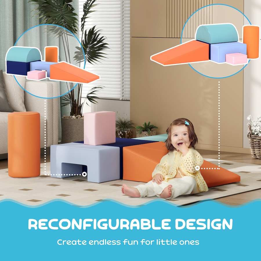 Image 983026_ALTMORE12.jpg, Product 983-026 / Price $0.00 - $89.99, Qaba Baby Climbing Toys Indoor, 6-Piece Foam Climbing Blocks for Toddlers from Qaba on TSC.ca's Home & Garden department