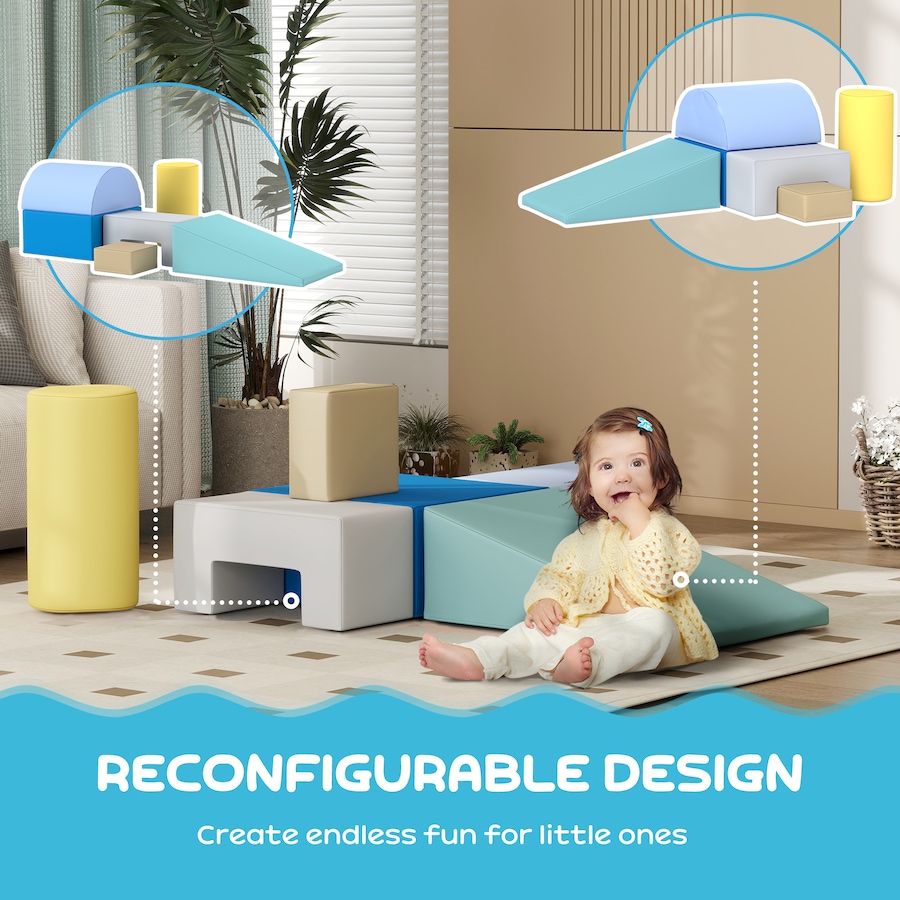 Image 983026_ALTMORE3.jpg, Product 983-026 / Price $0.00 - $89.99, Qaba Baby Climbing Toys Indoor, 6-Piece Foam Climbing Blocks for Toddlers from Qaba on TSC.ca's Home & Garden department