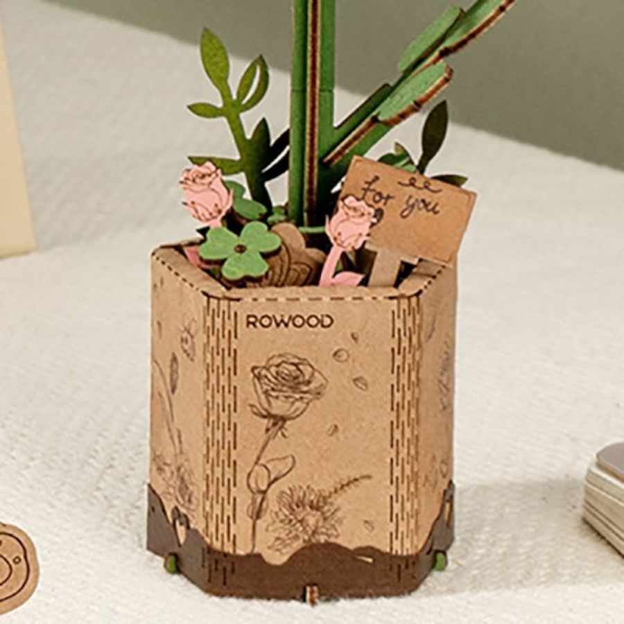 Image 983045_ALTMORE2.jpg, Product 983-045 / Price $14.97, ROWOOD Pink Rose TW041 3D Wooden Puzzle - 104 Pieces, Beginner-Friendly, Educational STEM Toy from Tradeopia on TSC.ca's Toys & Hobbies department