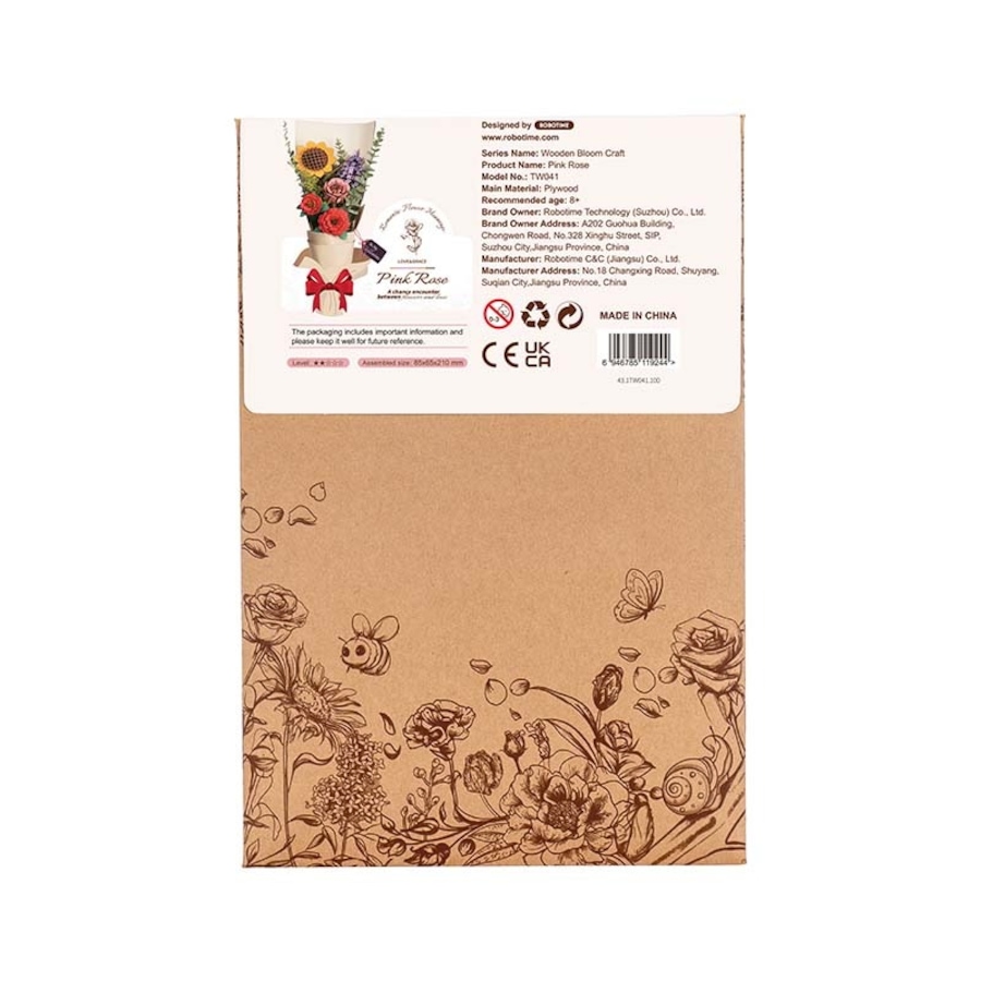 Image 983045_ALTMORE4.jpg, Product 983-045 / Price $14.97, ROWOOD Pink Rose TW041 3D Wooden Puzzle - 104 Pieces, Beginner-Friendly, Educational STEM Toy from Tradeopia on TSC.ca's Toys & Hobbies department