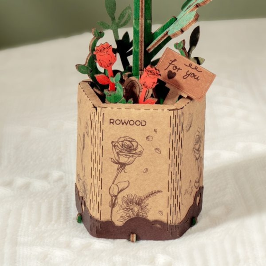 Image 983048_ALTMORE2.jpg, Product 983-048 / Price $14.97, ROWOOD Red Rose TW042 3D Wooden Puzzle - 106 Pieces, Beginner-Friendly, Educational STEM Toy from Tradeopia on TSC.ca's Toys & Hobbies department