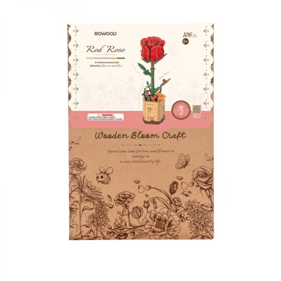Image 983048_ALTMORE3.jpg, Product 983-048 / Price $14.97, ROWOOD Red Rose TW042 3D Wooden Puzzle - 106 Pieces, Beginner-Friendly, Educational STEM Toy from Tradeopia on TSC.ca's Toys & Hobbies department