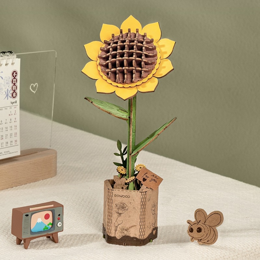 Image 983049_ALTMORE1.jpg, Product 983-049 / Price $19.99, ROWOOD Sunflower TW011 Wooden Puzzle - Educational STEM Toy for Ages 8 and Up from Tradeopia on TSC.ca's Toys & Hobbies department