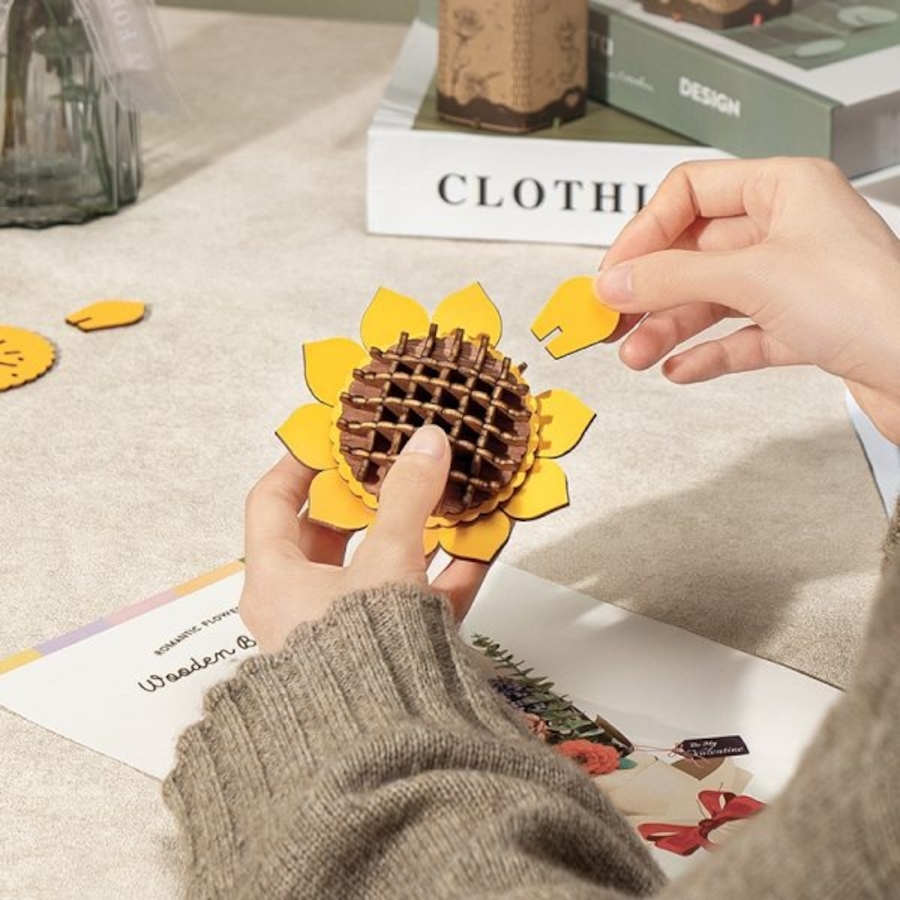 Image 983049_ALTMORE2.jpg, Product 983-049 / Price $19.99, ROWOOD Sunflower TW011 Wooden Puzzle - Educational STEM Toy for Ages 8 and Up from Tradeopia on TSC.ca's Toys & Hobbies department