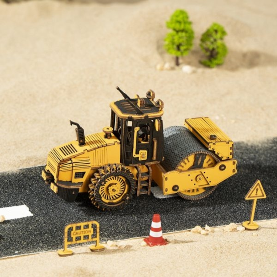 Image 983051_ALTMORE1.jpg, Product 983-051 / Price $9.97, ROKR Road Roller TG701K - Beginner 3D Puzzle Kit, Plywood, 149 Pieces, Ages 8+ from Tradeopia on TSC.ca's Toys & Hobbies department