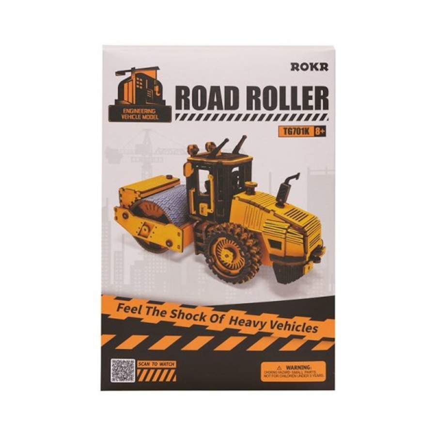 Image 983051_ALTMORE3.jpg, Product 983-051 / Price $9.97, ROKR Road Roller TG701K - Beginner 3D Puzzle Kit, Plywood, 149 Pieces, Ages 8+ from Tradeopia on TSC.ca's Toys & Hobbies department