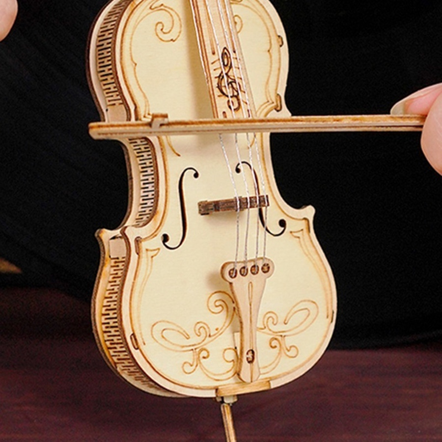 Image 983053_ALTMORE2.jpg, Product 983-053 / Price $14.99, Rolife Cello TG411 3D Wooden Puzzle - 58 Pieces, Educational STEM Toy from Tradeopia on TSC.ca's Toys & Hobbies department