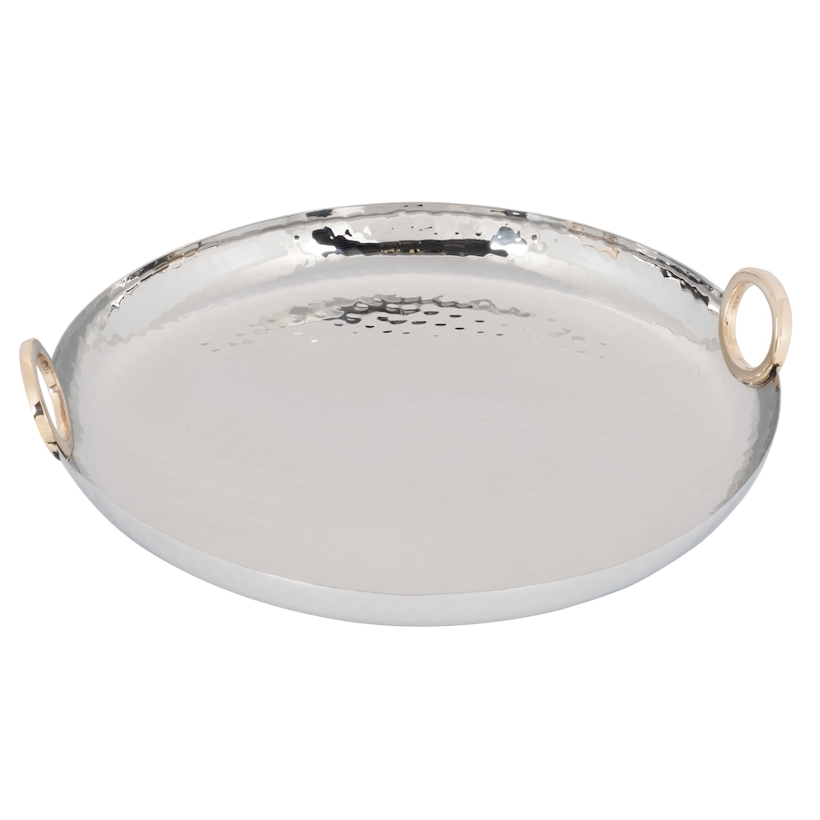 Image 985637.jpg, Product 985-637 / Price $125.00, Elegance Hamilton round tray - Stainless Steel from Elegance Tableware on TSC.ca's Kitchen department