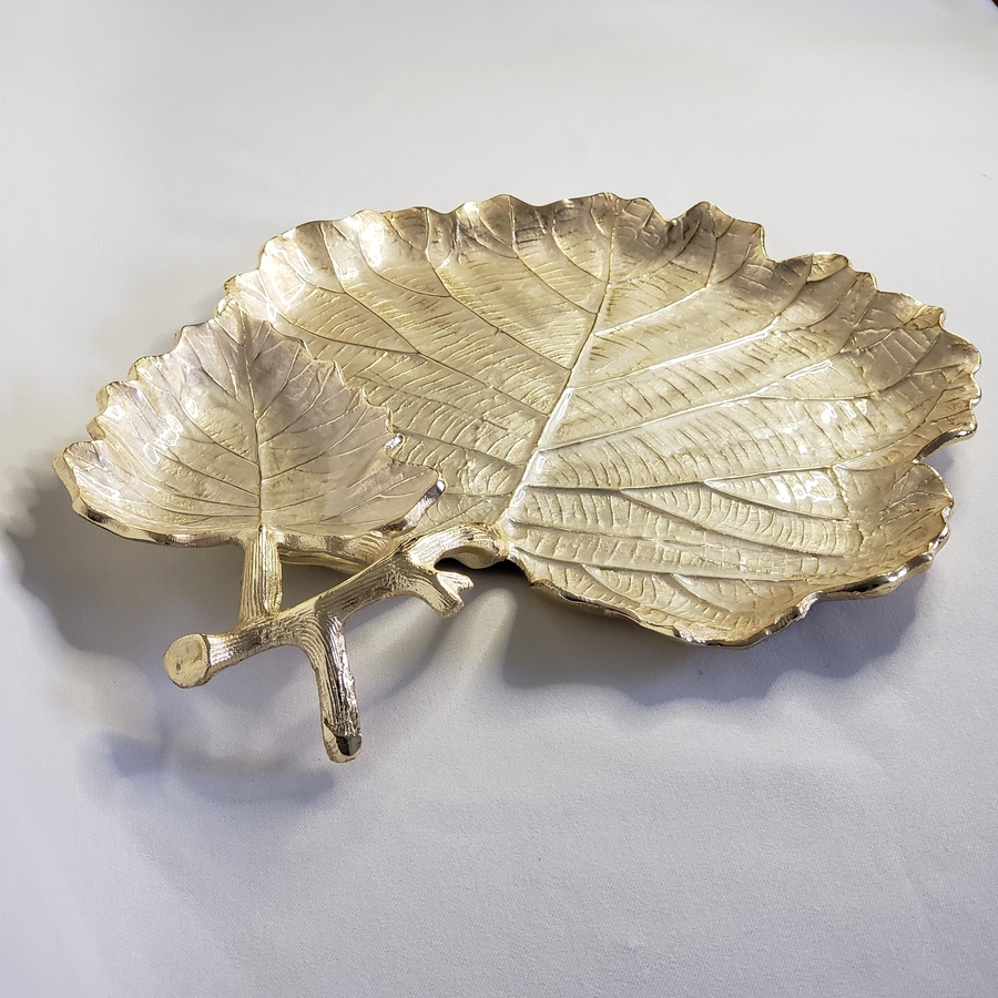 Image 985640_ALTMORE1.jpg, Product 985-640 / Price $83.00, Elegance Stainless Steel Gold Leaf chip and dip from Elegance Tableware on TSC.ca's Kitchen department