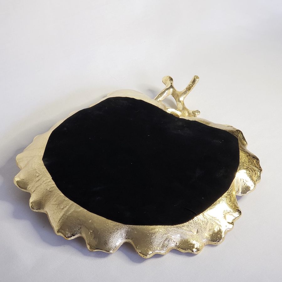 Image 985640_ALTMORE2.jpg, Product 985-640 / Price $83.00, Elegance Stainless Steel Gold Leaf chip and dip from Elegance Tableware on TSC.ca's Kitchen department