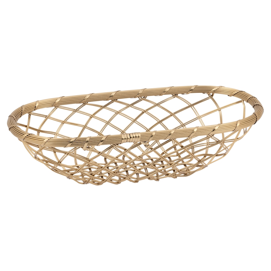 Image 985649.jpg, Product 985-649 / Price $73.00, Elegance Gold Metallic Oval basket 16 x 8.25" from Elegance Tableware on TSC.ca's Kitchen department