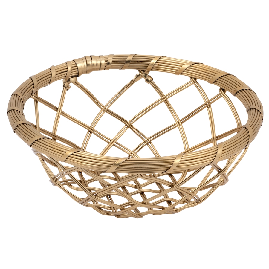 Image 985668.jpg, Product 985-668 / Price $185.00, Elegance Gold Metallic 9" round basket from Elegance Tableware on TSC.ca's Kitchen department