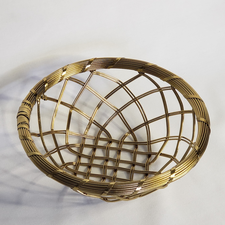 Image 985668_ALTMORE2.jpg, Product 985-668 / Price $185.00, Elegance Gold Metallic 9" round basket from Elegance Tableware on TSC.ca's Kitchen department