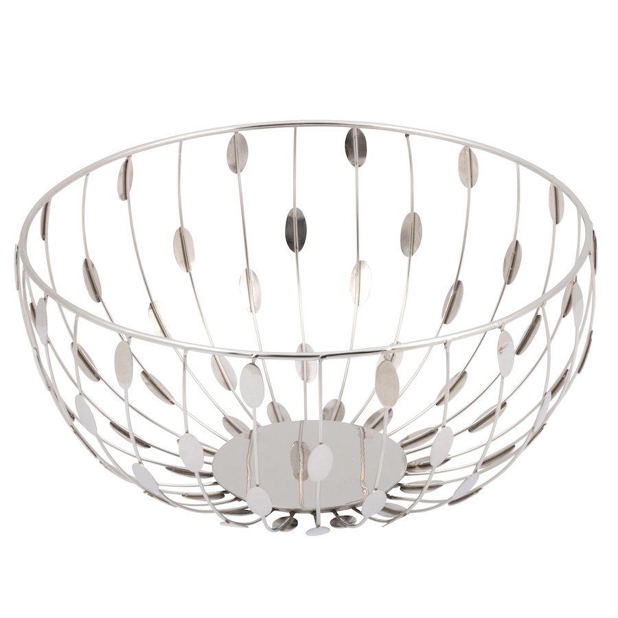 Image 985679.jpg, Product 985-679 / Price $115.00, Elegance Silver Metallic 11" round basket from Elegance Tableware on TSC.ca's Kitchen department