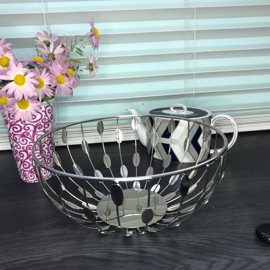 Image 985679_ALTMORE1.jpg, Product 985-679 / Price $115.00, Elegance Silver Metallic 11" round basket from Elegance Tableware on TSC.ca's Kitchen department