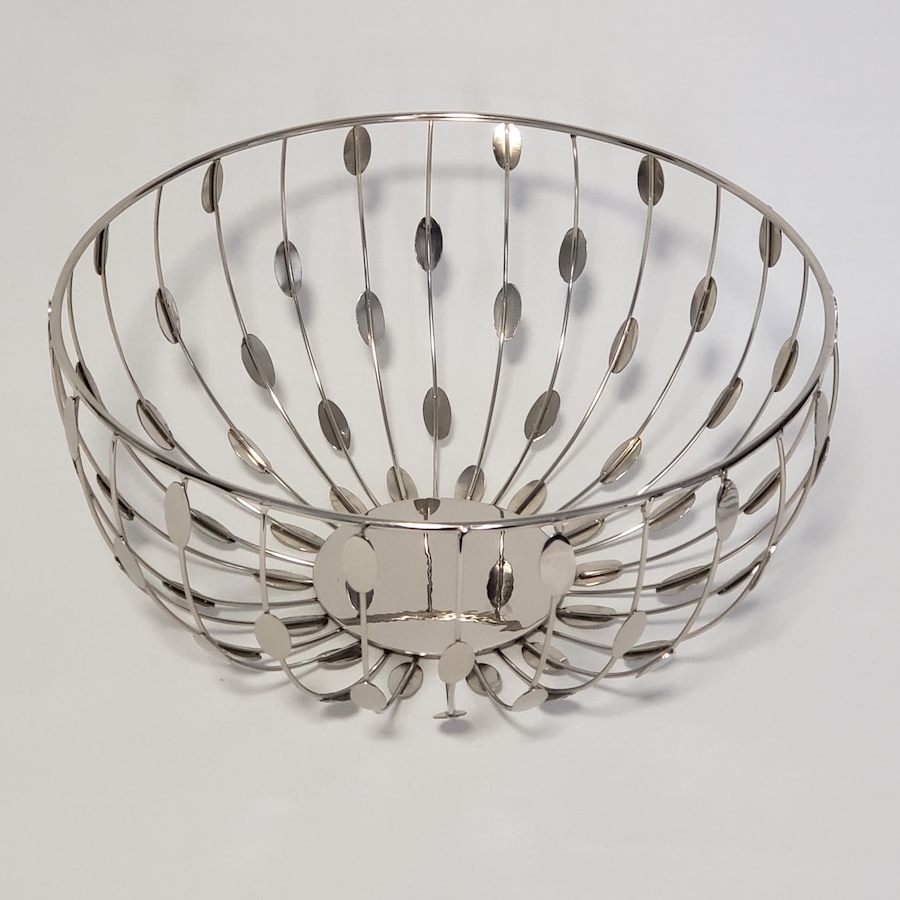 Image 985680_ALTMORE2.jpg, Product 985-680 / Price $77.00, Elegance Silver Metallic 9" round basket from Elegance Tableware on TSC.ca's Kitchen department