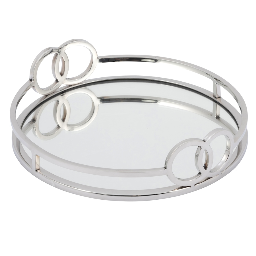 Image 985686.jpg, Product 985-686 / Price $124.00, Luxury Elegance Silver Stainless Steel Round vanity tray with mirror 11" from Elegance Tableware on TSC.ca's Kitchen department