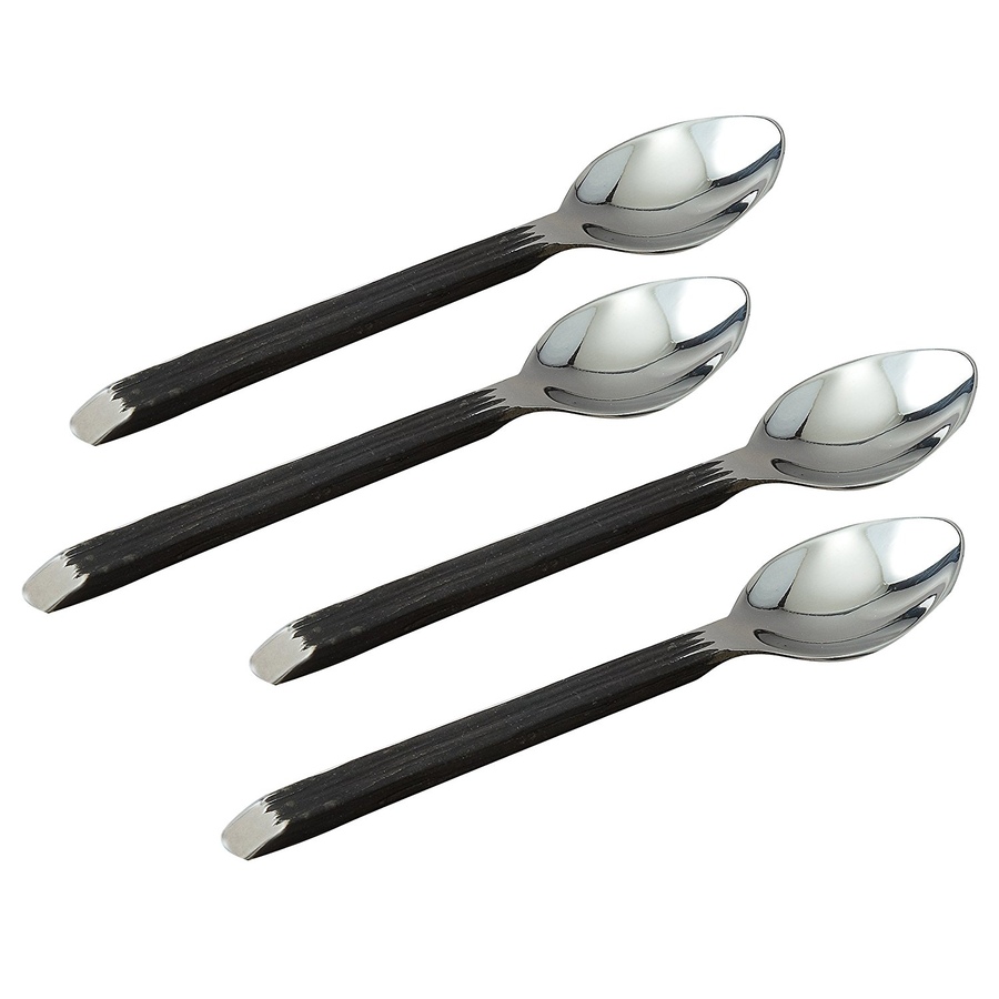Image 985702.jpg, Product 985-702 / Price $39.00, Elegance Gibraltar 4-pc Spoons Set(2 Tone Black Matte & Stainless Steel) from Elegance Tableware on TSC.ca's Kitchen department