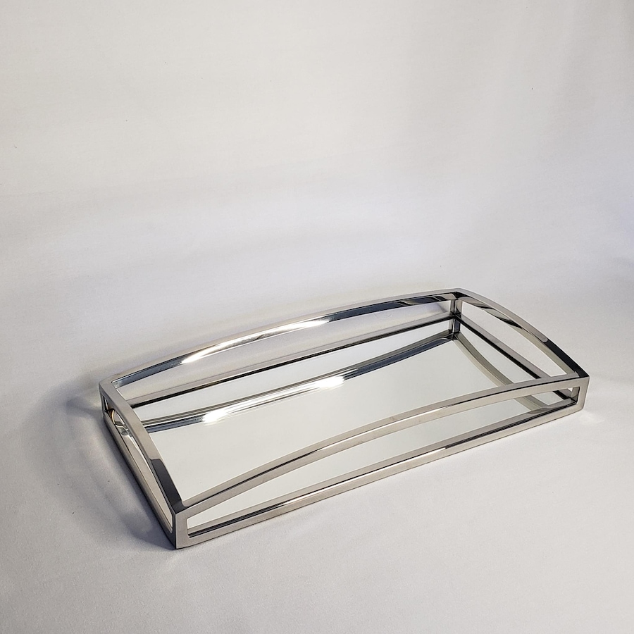 Image 985712.jpg, Product 985-712 / Price $92.00, Elegance Silver Metallic Rectangular vanity tray with mirror 15.75 x 8" from Elegance Tableware on TSC.ca's Kitchen department