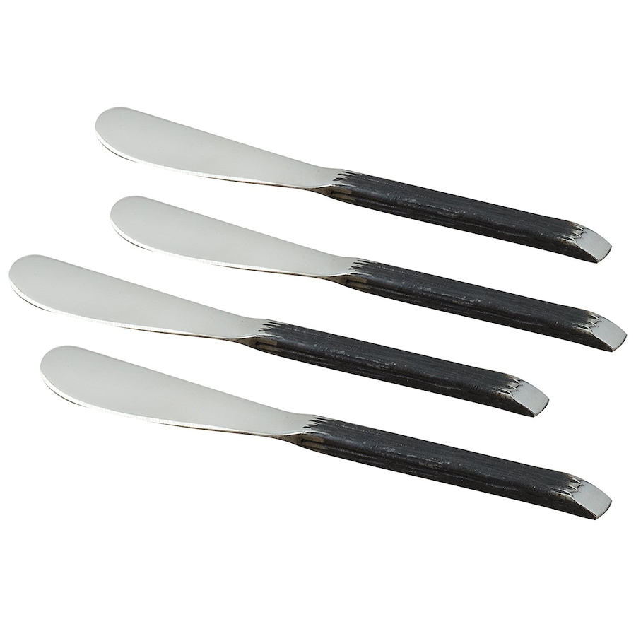 Image 985720.jpg, Product 985-720 / Price $39.00, Elegance Gibraltar 4-pc Pate Knives Set (2 Tone Black Matte & Stainless Steel) from Elegance Tableware on TSC.ca's Kitchen department